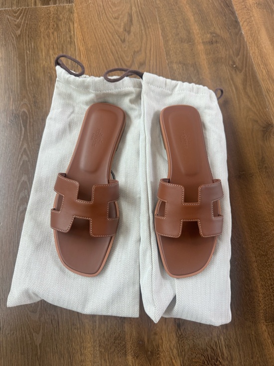 Hermes Shoes - Hermes Orans in Gold